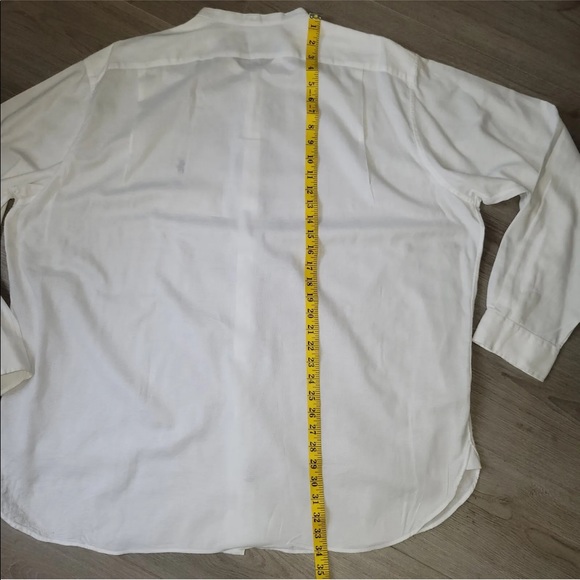 BENARD RALPH LAUREN MANDARIN COLLAR WHITE DRESS SHIRT - Picture 6 of 7